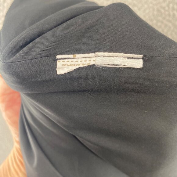 LOFT Skirt Womens 8 Black Mini A Line Button Flap Pocket Stretch Everyday Casual - Picture 6 of 9